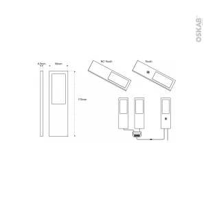 comparez les prix Non Existant Kit De 2 Appliques De Cuisine Eclairage LED Rectangle Finition Acier Brossé 9