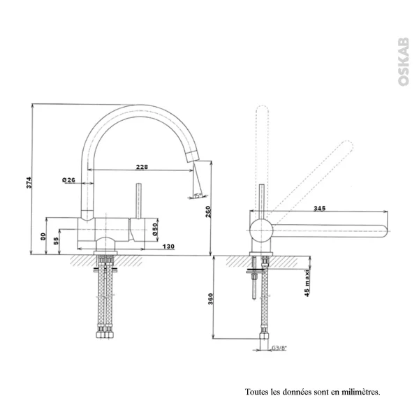 Non Existant Robinet De Cuisine TEET Mitigeur Rabattable, Chromé boutique pas cher 3